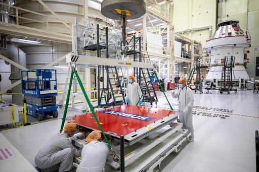 Artemis I Solar Array Wing, Prep for Installation - NASA Worm an