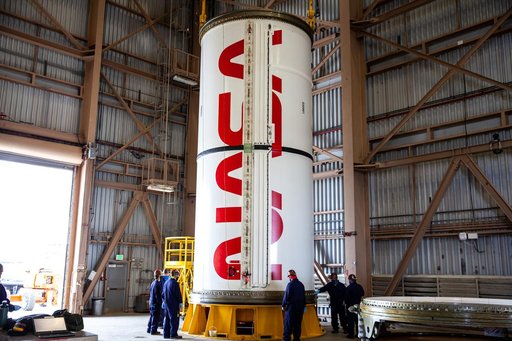 NASA Worm Logo on Booster Segments