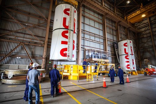 NASA Worm Logo on Booster Segments