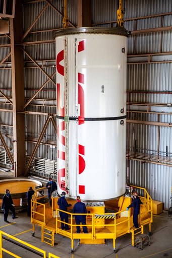 NASA Worm Logo on Booster Segments