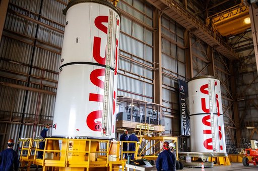 NASA Worm Logo on Booster Segments
