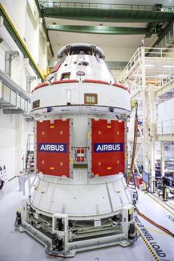 Artemis I Solar Array Wing Installation