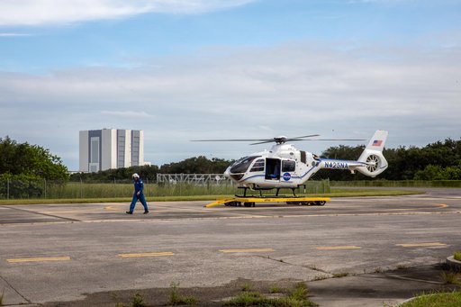 Arrival of New NASA(Airbus H135) Helicopters at KSC