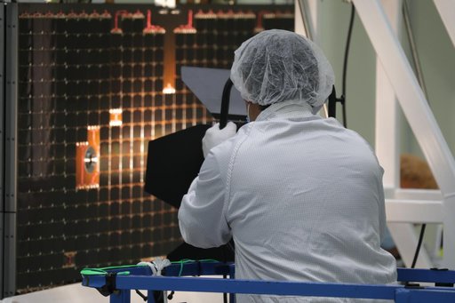 Artemis I Solar Array Wing Installation