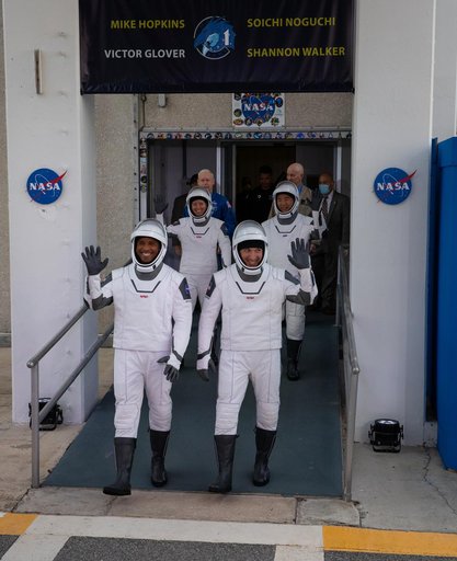 SpaceX Crew-1 Astronaut Suit-Up & Walkout