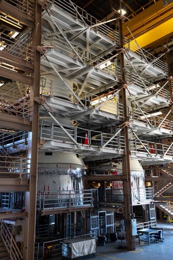 SLS Booster Segments in RPSF and Surge Facility