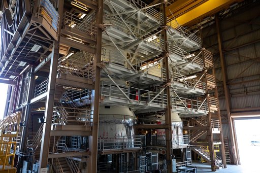 SLS Booster Segments in RPSF and Surge Facility