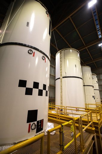 SLS Booster Segments in RPSF and Surge Facility