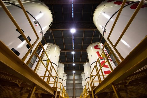 SLS Booster Segments in RPSF and Surge Facility