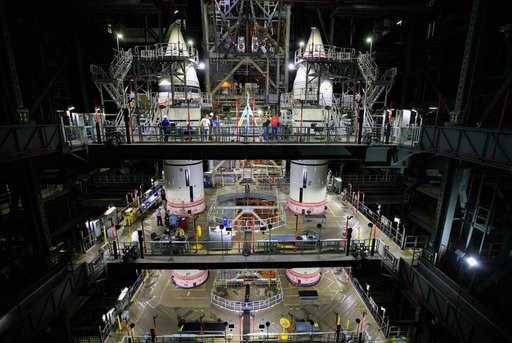 Artemis I LH and RH Forward Assemblies Complete