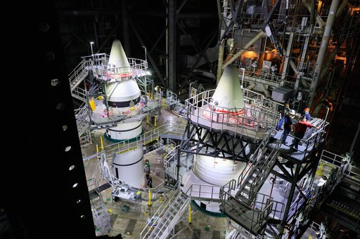 Artemis I LH and RH Forward Assemblies Complete