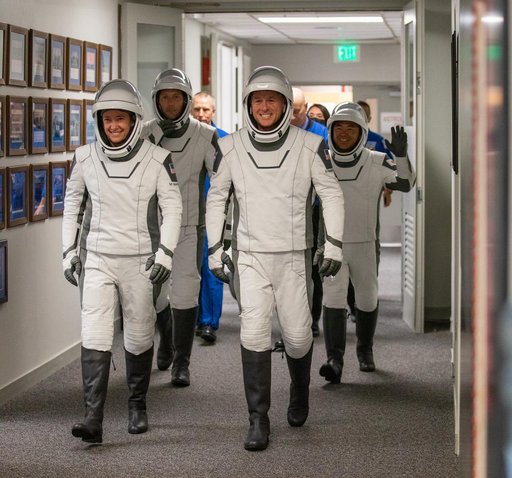 SpaceX Crew-2 Astronaut Suit-Up