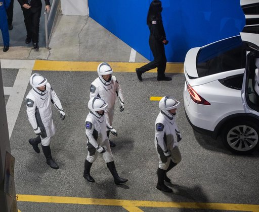 SpaceX Crew-2 Astronaut Suit-Up
