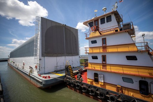 Artemis I Core Stage Transport to KSC