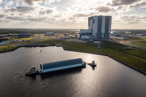 Artemis I Core Stage Arrival at KSC