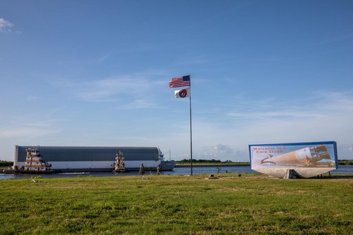 Artemis I Core Stage Arrival at KSC
