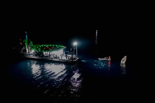 SpaceX Crew-1 Splashdown Drone Imagery