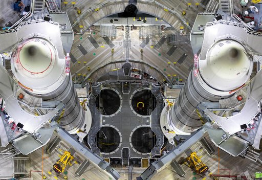 Artemis I SLS Booster Segments on ML