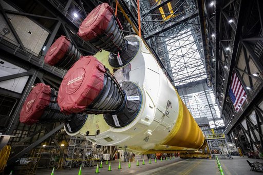 Artemis I SLS Core Stage Prep for Lift/Mate