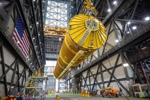Artemis I SLS Core Stage Prep for Lift/Mate