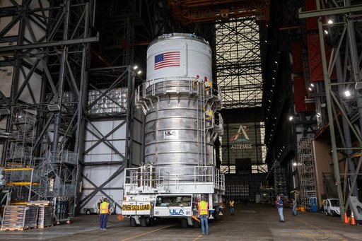 Artemis I ICPS Arrival at VAB