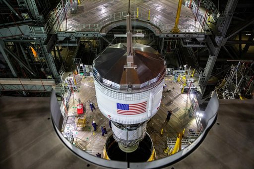 Artemis I SLS ICPS Lift and Mate