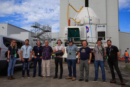 Artemis I - Orion Moves to Launch Abort System Facility (LASF)