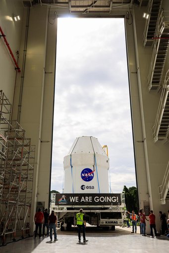 Artemis I - Orion Moves to Launch Abort System Facility (LASF)