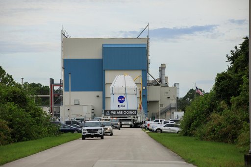 Artemis I - Orion Move to Launch Abort System Facility (LASF)