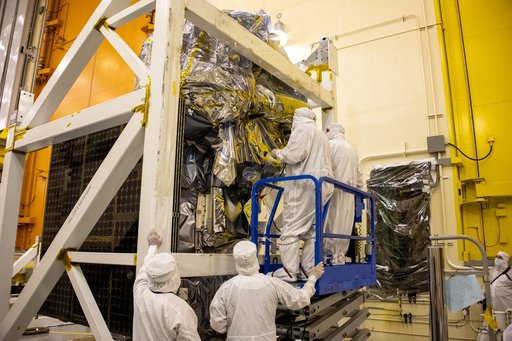 Landsat 9 Spacecraft (Observatory) Lift to Vertical, Rotation, a