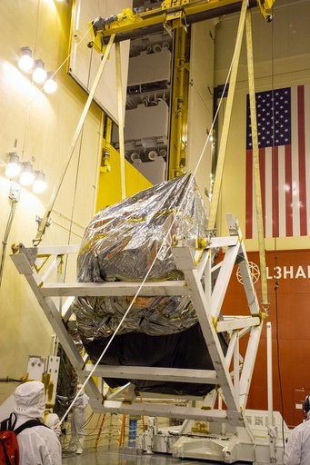 Landsat 9 Spacecraft (Observatory) Lift to Vertical, Rotation, a