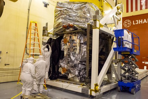 Landsat 9 Spacecraft (Observatory) Lift to Vertical, Rotation, a