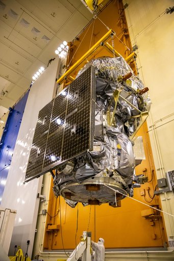 Landsat 9 Spacecraft (Observatory) Lift to Fixture Structure