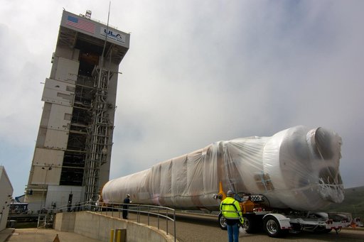 Landsat 9 Atlas V Booster Transport to Launch Pad