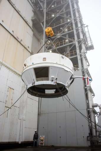 Landsat 9 Atlas V Boat Tail Lift and Mate