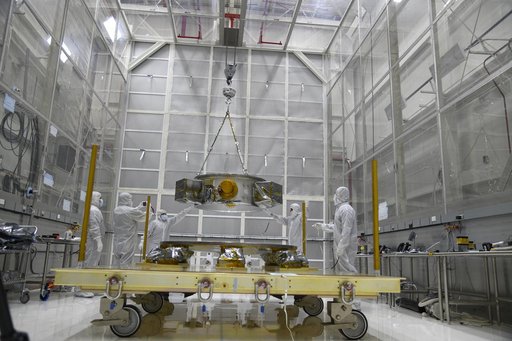 Landsat 9 EFS Lift to Transport Container