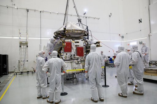 Lucy Spacecraft High Gain Antenna (HGA) Lift and Install