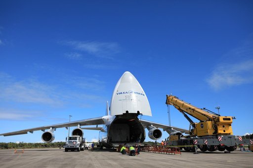 Artemis II ESM Arrival and Offload At LLF