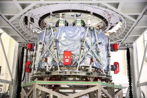 Artemis II - European Service Module on Work Stand