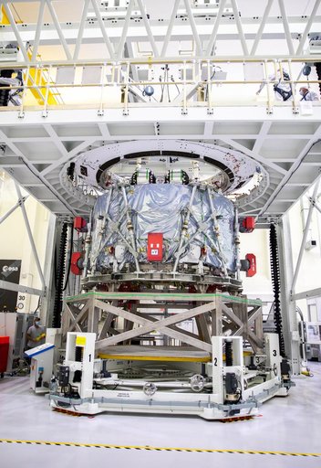Artemis II - European Service Module on Work Stand