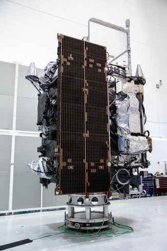 GOES-T Spacecraft With Banners