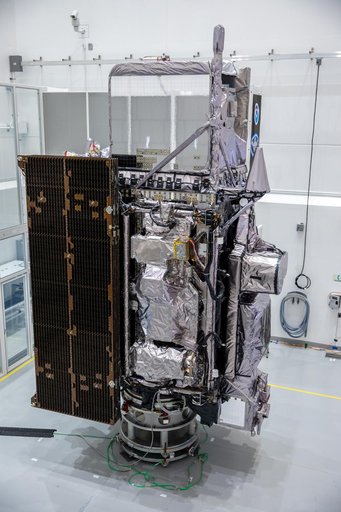 GOES-T Spacecraft With Banners
