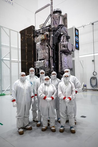 GOES-T Spacecraft With Banners