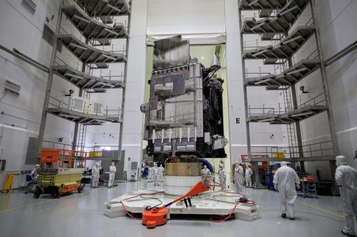 GOES-T Spacecraft Move to Encapsulation Bay