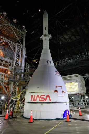 Artemis I with Top Platforms Retracted
