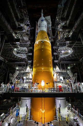 Artemis I WDR, Pre-Rollout Activities - Platforms Retracted