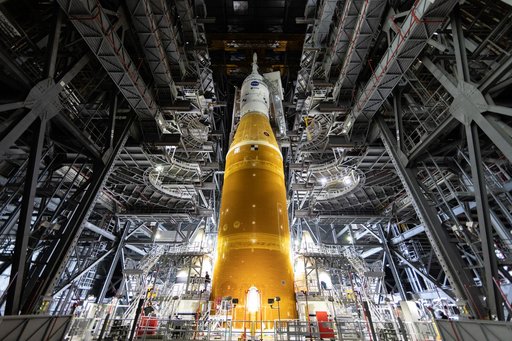 Artemis I WDR Pre-Rollout Activities - Platforms Retracted