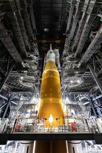 Artemis I WDR Pre-Rollout Activities - Platforms Retracted