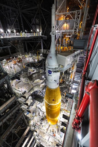Artemis I WDR Pre-Rollout Activities - Platforms Retracted