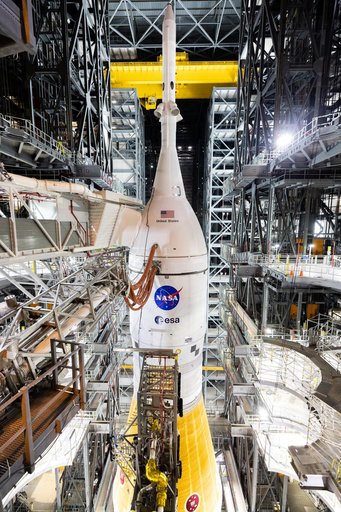 Artemis I WDR Pre-Rollout Activities - Platforms Retracted